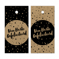 kadolabel van harte gefeliciteerd