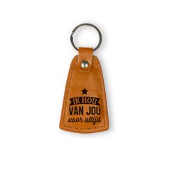 leren sleutelhanger ik hou van jou, sleutelhanger liefde, valentijn