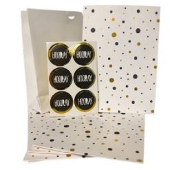 partyzak dots gold, cadeau zakjes
