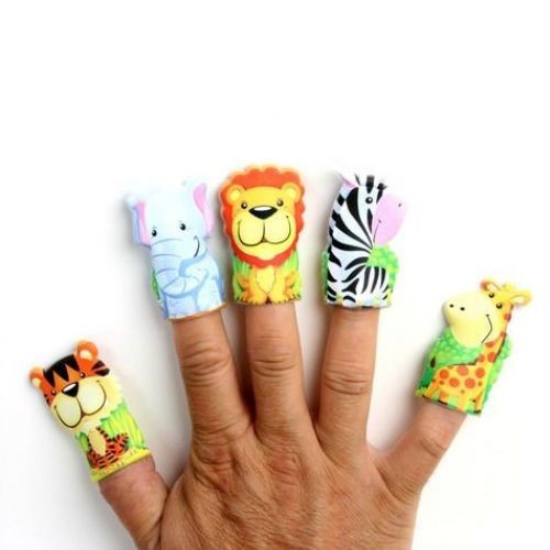vingerpop dieren, wilde dieren vingerpoppetjes, jungle dieren, dieren traktatie
