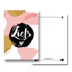 kaart liefs roze, kaart A6