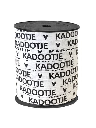kadolint kadootje, cadeau lint kadootje, krullint kadootje, krullint paperlook