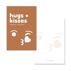 mini kaartje hugs + kisses