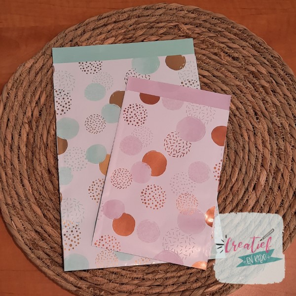 papieren cadeau zakje dots
