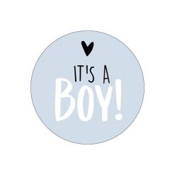 Sluitsticker it's a boy, sluitsticker jongen geboren