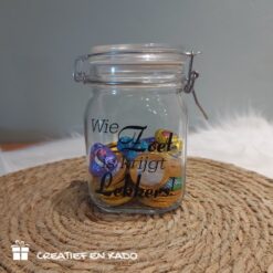 Weckpot wie zoet is krijgt lekkers, weckpot Sinterklaas