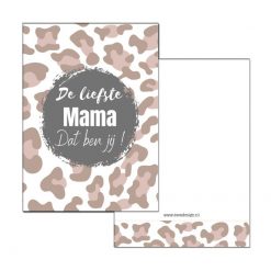 mini kaartje de liefste mama dat ben jij,