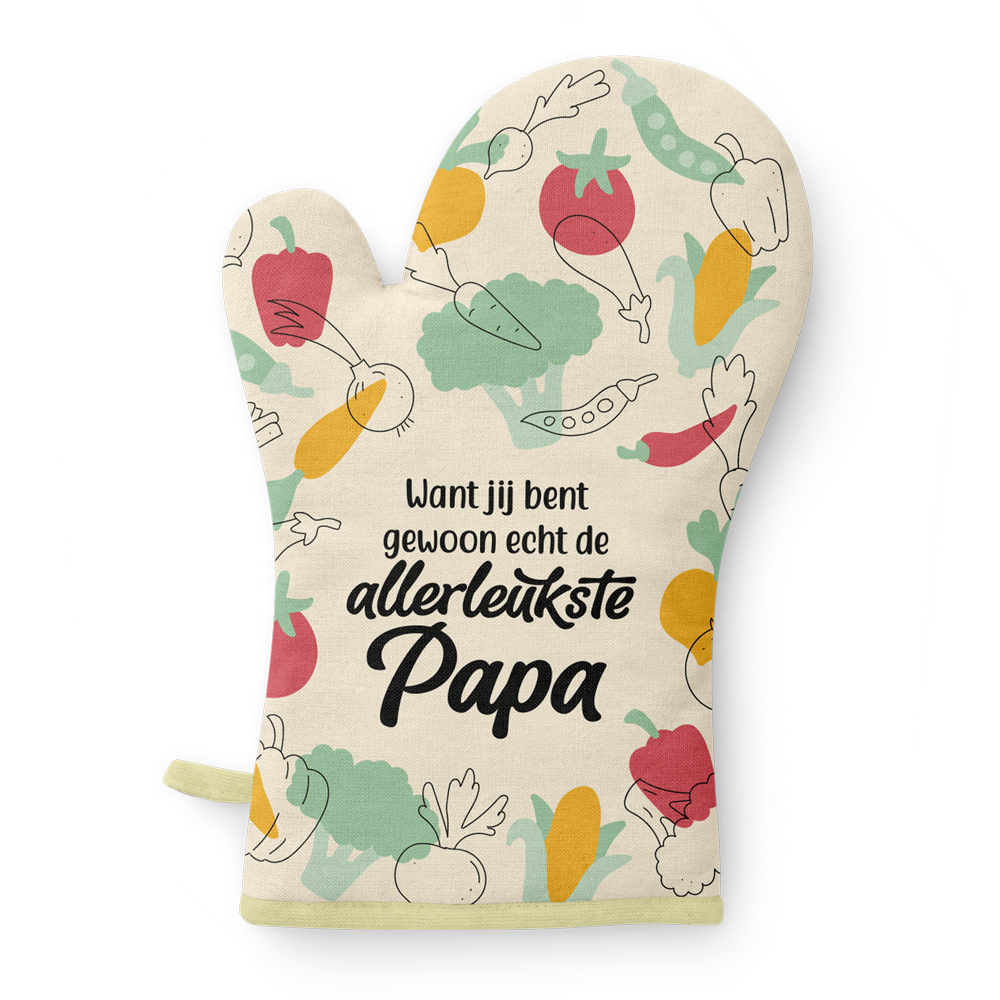 ovenhandschoen papa, cadeau papa, cadeau vaderdag,
