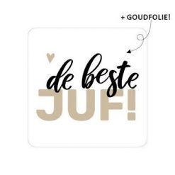 sluitsticker de beste juf, sticker juffrouw, juf bedankt
