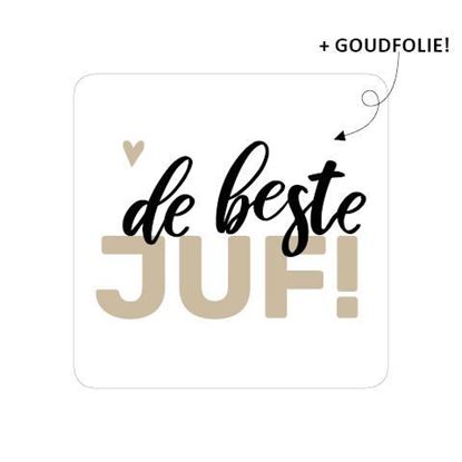 sluitsticker de beste juf, sticker juffrouw, juf bedankt