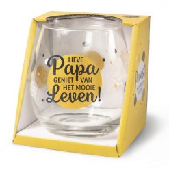 water- wijnglas lieve papa, cadeau papa, cadeau vaderdag, wijnglas papa, waterglas papa