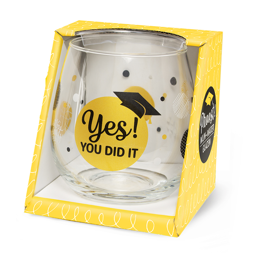 water- wijnglas you did it. waterglas geslaagd, wijnglas geslaagd, examen cadeautje.