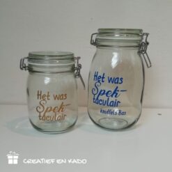 weckpot spektaculair, het was spektaculair, snoeppot spek