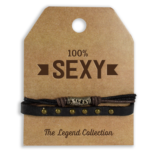 leren armband sexy, 100% sexy, stoer cadeau, cadeau man, cadeau voor hem