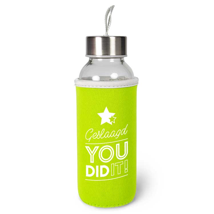 waterfles geslaagd, cadeau geslaagd, you dit it!