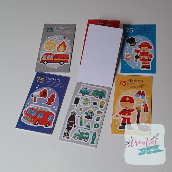 stickerboekje brandweer, brandweer traktatie