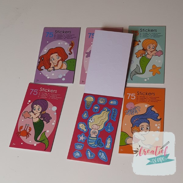 stickerboekje zeemeermin, zeemeermin traktatie