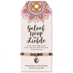 vriendschapsarmband ik wens je, geluk hoop en liefde armband