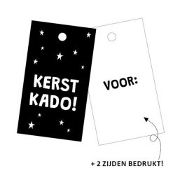 cadeaulabel kerstkado, kadolabel kerstkado, label kerstmis