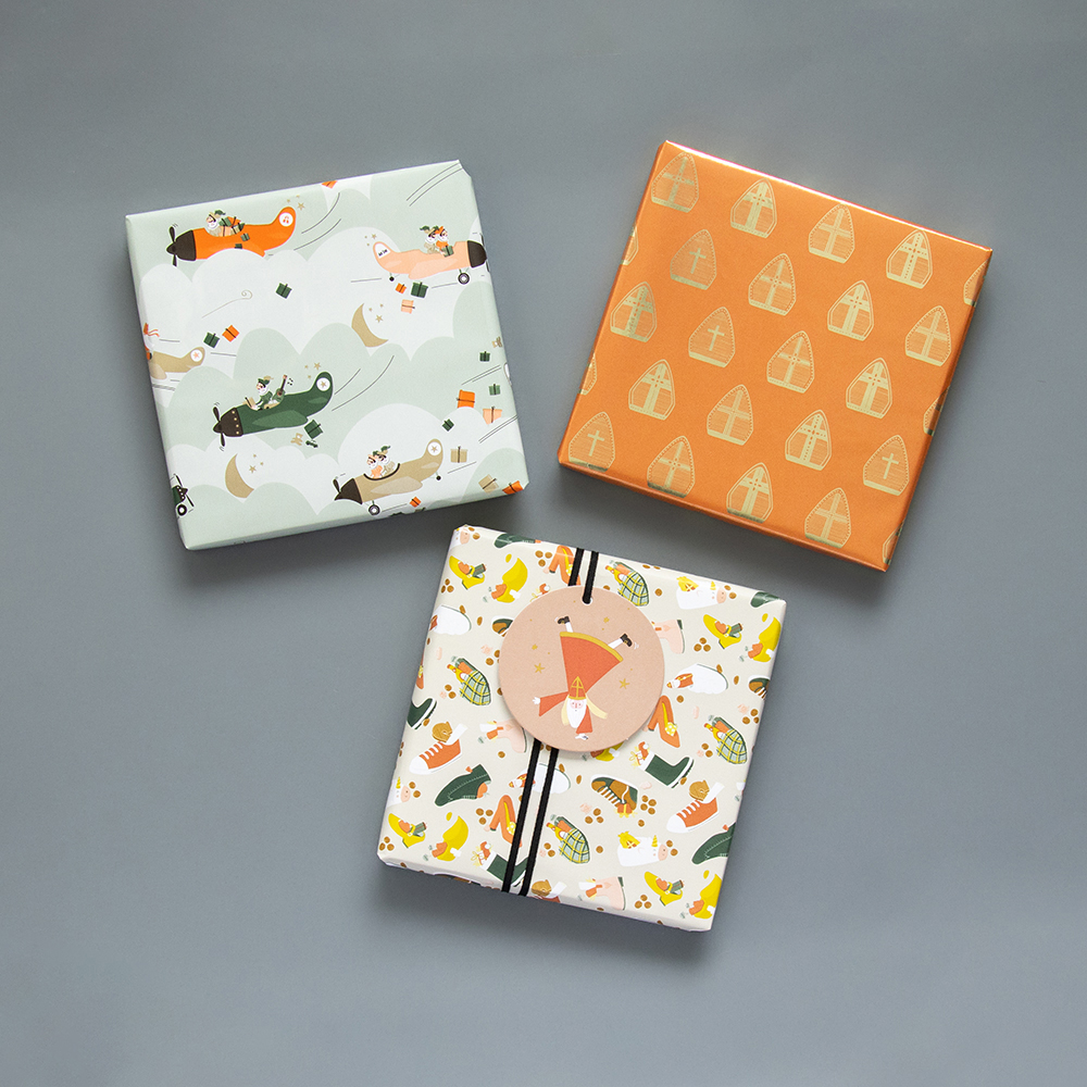inpakpapier sinterklaas inpak ideetjes