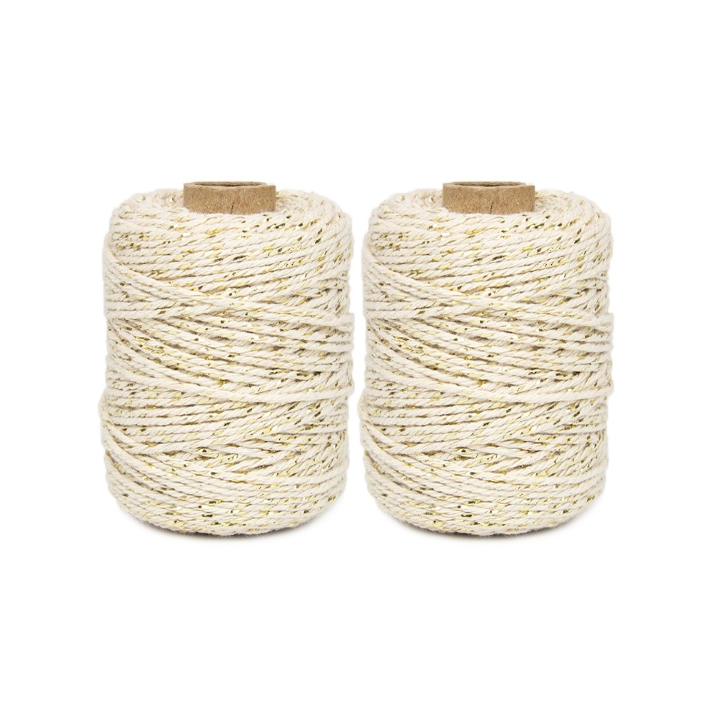touw twist creme gold, katoenkoord crème, cadeau touw crème