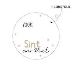 sluitsticker voor... sint en piet, kado sticker sinterklaas
