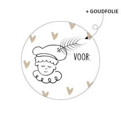 Sluitsticker piet voor... kado sticker sinterklaas, sluitsticker sinterklaas