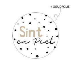 kadosticker sint en piet, Sluitsticker Sint en Piet, kado sticker Sint en piet, kadosticker sinterklaas