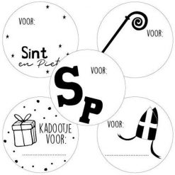 kadosticker sinterklaas, Sluitsticker sinterklaas, kado stickers sinterklaas