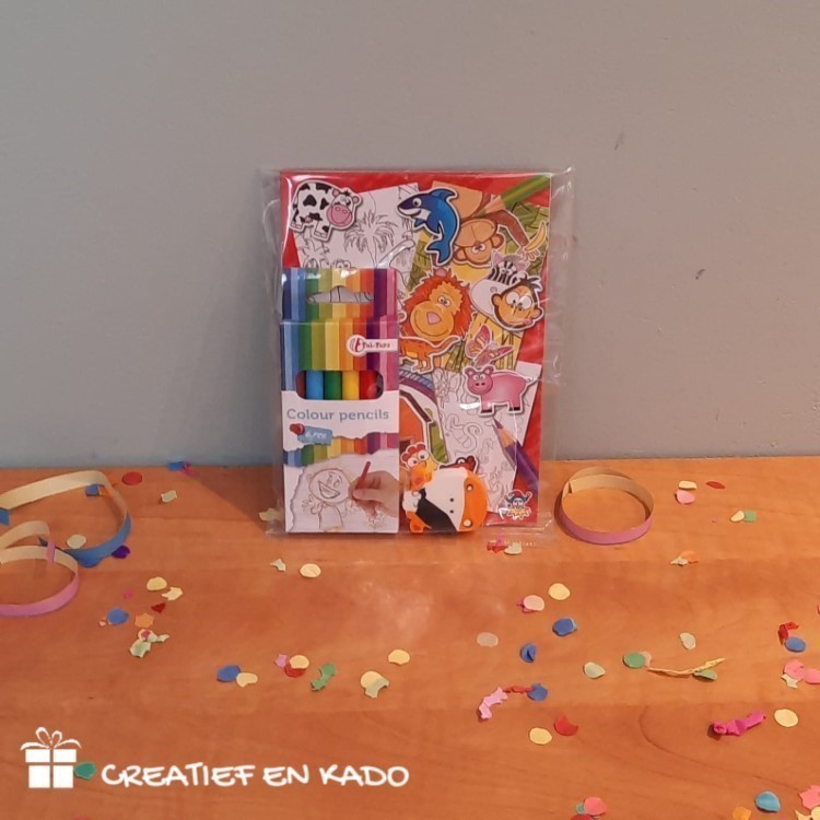 dieren kleurboekje traktatie, dieren traktatie, complete traktatie, traktatie idee