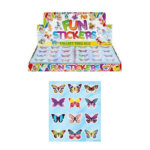 funstickers vlinders, vlinder traktatie