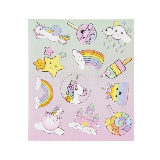 stickervel eenhoorn, stickervel unicorn