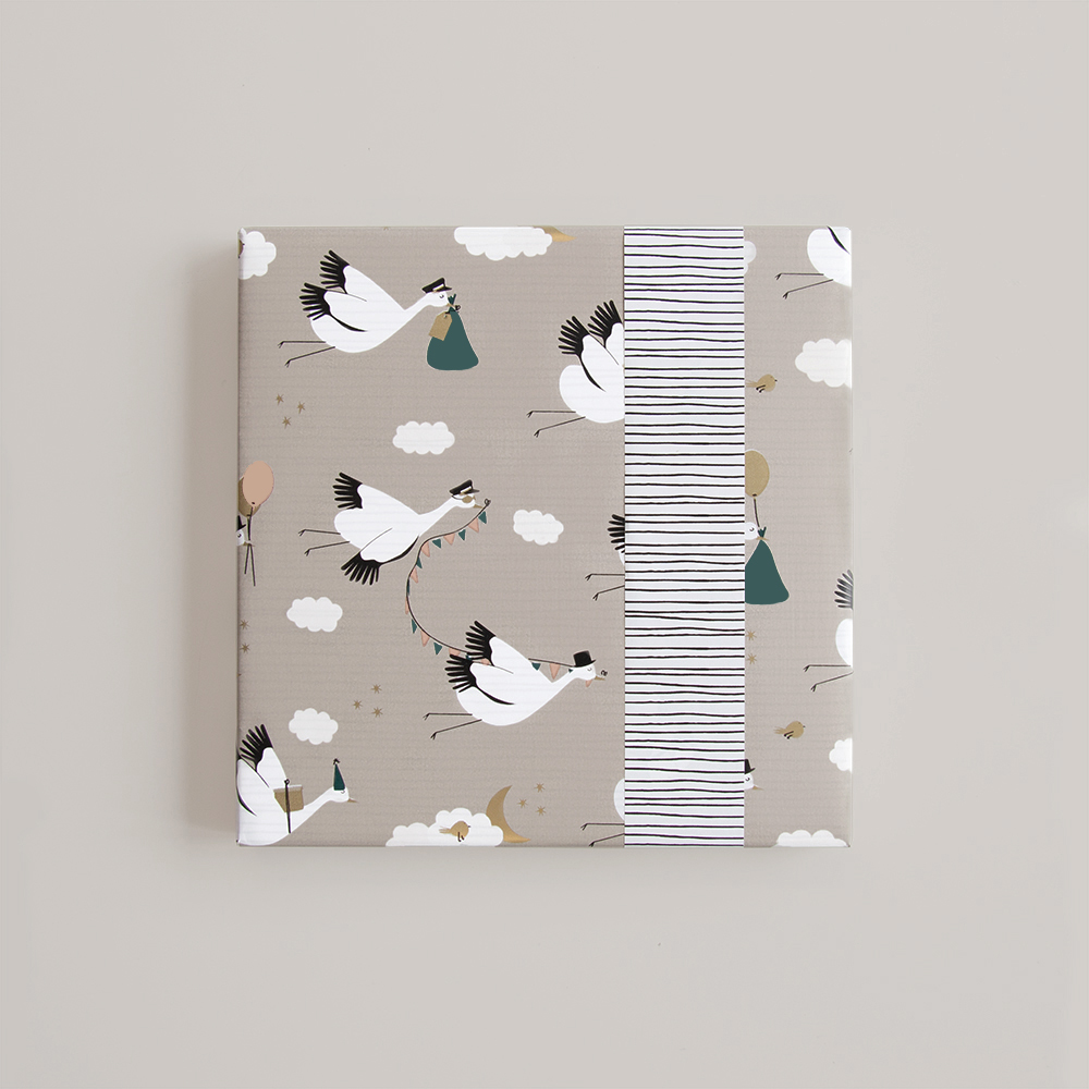 cadeau papier baby bird, inpakpapier baby bird, kadopapier baby bird, kraamcadeau inpakken, baby inpakpapier