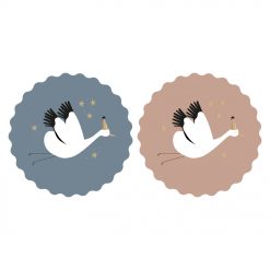 sluitsticker baby bird, cadeau sticker baby bird