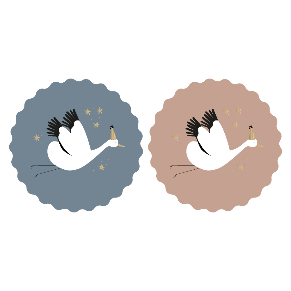 sluitsticker baby bird, cadeau sticker baby bird