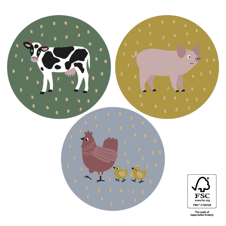 kadostickers farm animals, kadostickers boerderij, inpakken
