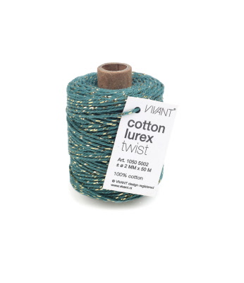 touw twist petrol gold, kado touw