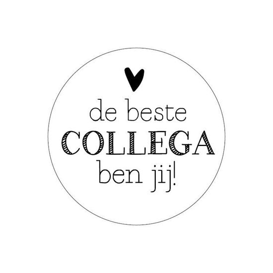 Sluitsticker de beste collega ben jij, kado sticker collega, kado werk