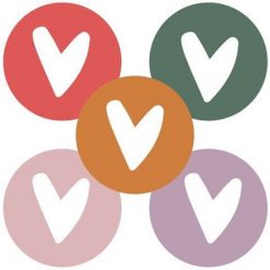 Sluitsticker hartje , kado sticker hartje