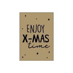 mini kaartje enjou x-mas, cadeau kaart x-mas, kaartje kerst