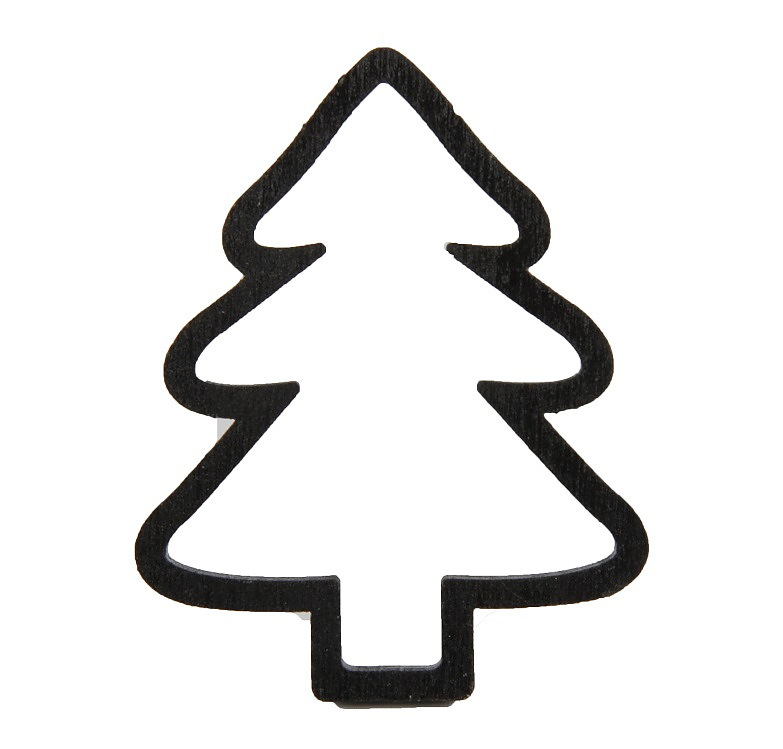 houten kerstboom zwart, houten kerstboompje, houten kerst deco, kado decoratie inpakken