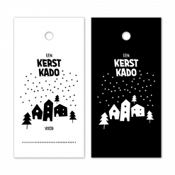kadolabel een kerstkado, kerstlabel, kadotag kerst