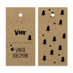 kadolabel van de kerstman, kadotag, kerstlabel