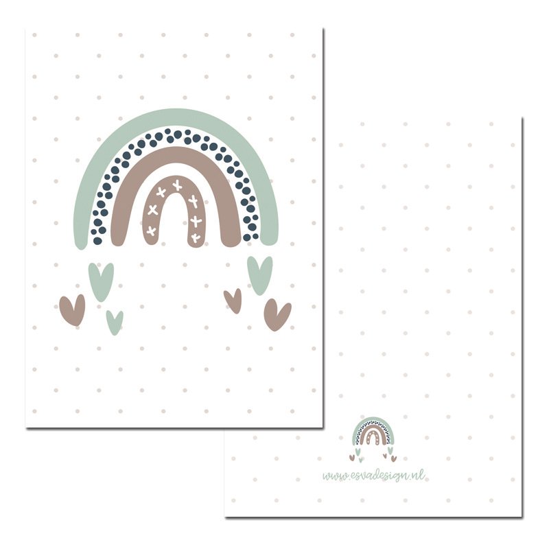 mini kaart rainbow groen
