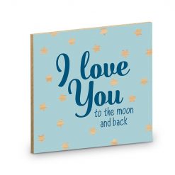 houten onderzetter i love you to the moon and back