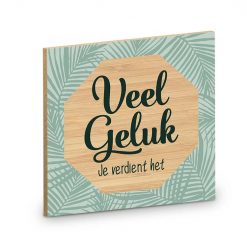 onderzet veel geluk, succes wensen, geluk wensen