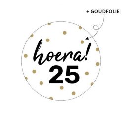 Sluitsticker hoera 25