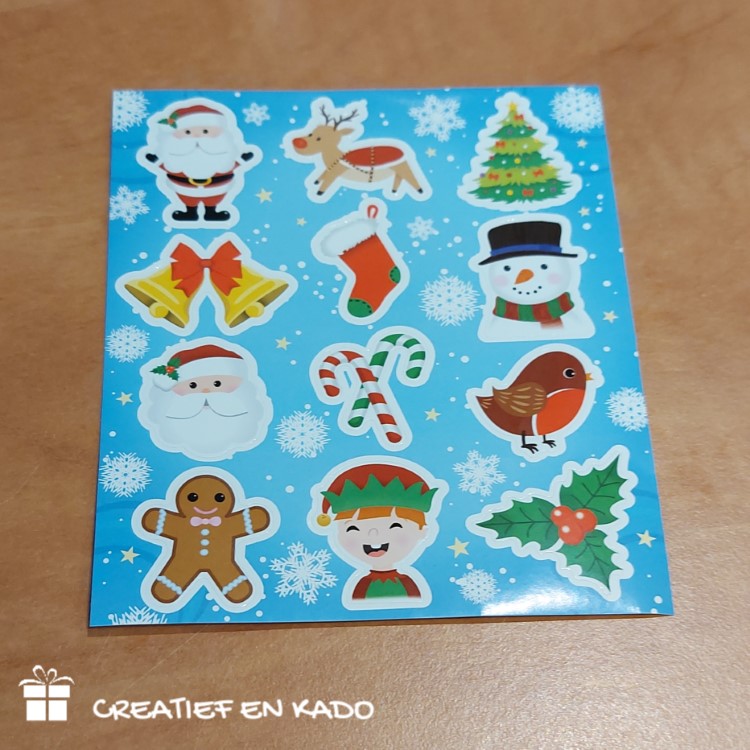 funstickervel kerst, stickers kerst, kerst traktatie