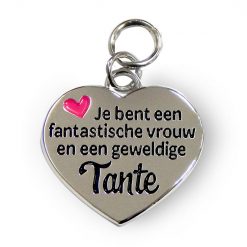 charm for you tante, bedeltje tante, cadeau tante