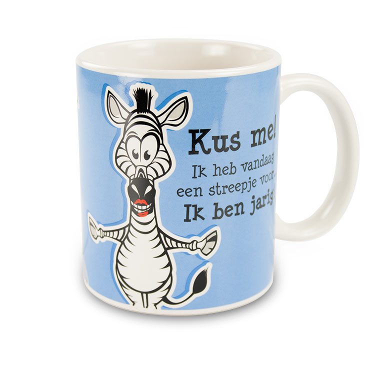 diernmok jarig, dieren mok jarig, mok verjaardag, mok zebra